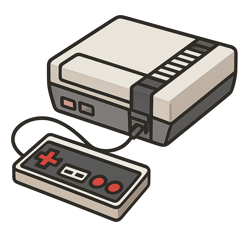 Retrogaming e console vintage - illustrazione digitale