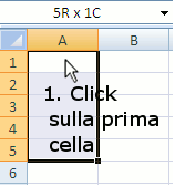 Animazione selezione intervallo Excel