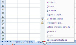 Fogli di lavoro Excel
