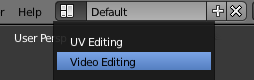 Blender enter video mode
