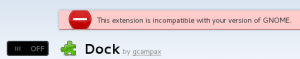 extensions.gnome.org incompatibility
